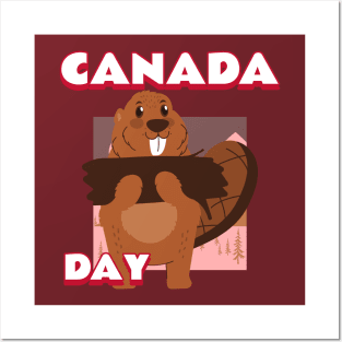 Canada Day Beaver Posters and Art